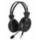 Наушники с микрофоном A4Tech HU-30 черный 2м накладные USB оголовье