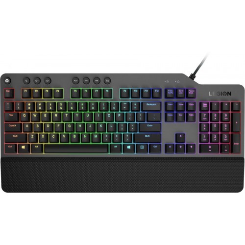 Клавиатура Lenovo Legion K500 RGB механическая черный USB Multimedia for gamer LED (подставка для запястий)