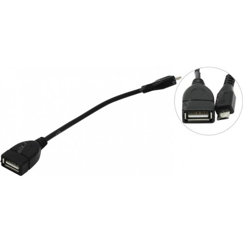 Кабель переходник OTG USB(f)/MicroUSB OTG 0.2м, (CU280)