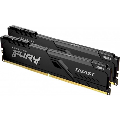 Память оперативная Kingston 32GB 3200MHz DDR4 CL16 DIMM (Kit of 2) 1Gx8 FURY Beast Black KF432C16BB1K2/32