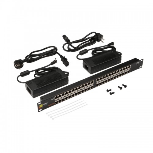 Патч-панель Lanmaster LAN-PP24-POE/A2 19" 1U 24xRJ45 кат.5e