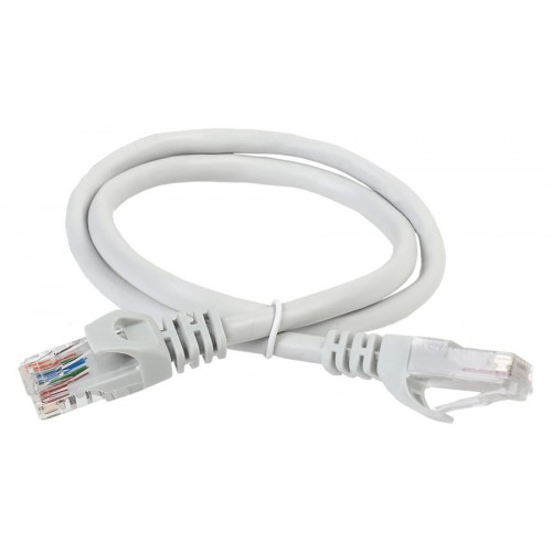 Патч-корд ITK PC01-C5EU-05M UTP вилка RJ-45-вилка RJ-45 кат.5е 0.5м серый ПВХ