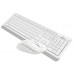 Клавиатура + мышь A4Tech Fstyler FG1012 клав:белый мышь:белый USB беспроводная Multimedia