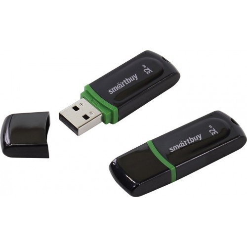 Накопитель USB 2.0 Flash Drive 32Gb Smartbuy Paean Black (SB32GBPN-K)