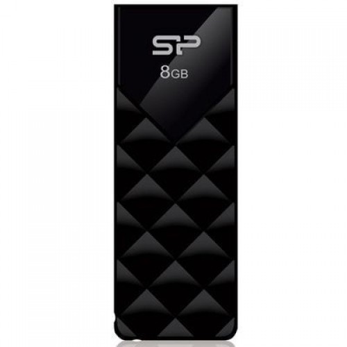 Накопитель USB 2.0 Flash Drive 8Gb Silicon Power Ultima U03 black выдвижной (SP008GBUF2U03V1K)