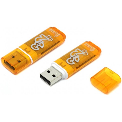 Накопитель USB 2.0 Flash Drive 32Gb Smartbuy Glossy series Orange (SB32GBGS-Or)