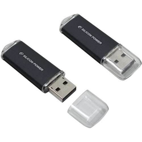 Накопитель USB 2.0 Flash Drive 32Gb Silicon Power Ultima II l-серия Black (SP032GBUF2M01V1K)