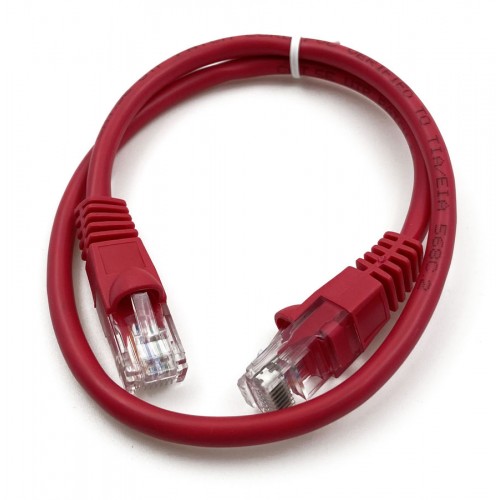 Патч-корд Buro UTP cat5E molded 0.5м красный RJ-45 (m)-RJ-45 (m)