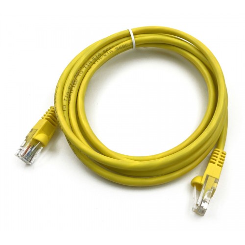 Патч-корд Buro UTP cat5E molded 2м желтый RJ-45 (m)-RJ-45 (m)