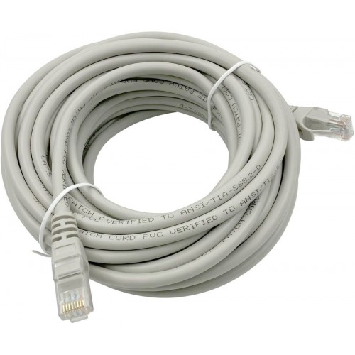 Патч-корд Buro UTP 4 пары cat6 CCA molded 10м серый RJ-45 (m)-RJ-45 (m)