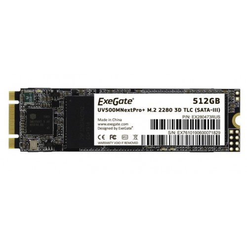 Накопитель ExeGate UV500MNextPro+ 512 Gb M.2 2280 3D TLC (EX280473RUS)