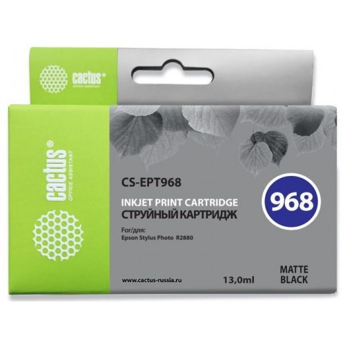 Картридж струйный Cactus CS-EPT968 черный матовый (13мл) для Epson Stylus Photo R2880