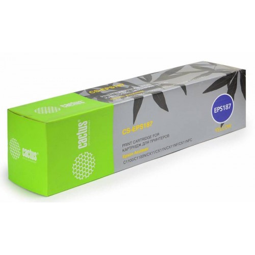 Картридж лазерный Cactus CS-EPS187 желтый (4000стр.) для Epson AcuLaser C1100/C1100N/CX11/CX11N/CX11NF/CX11NFC