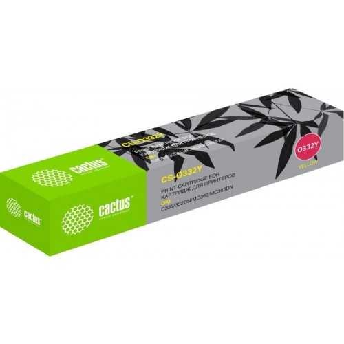 Картридж лазерный Cactus 46508733 CS-O332Y желтый (3000стр.) для Oki C332/MC363