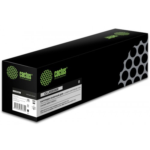 Картридж лазерный Cactus CS-LX52D5X00 52D5X00 черный 