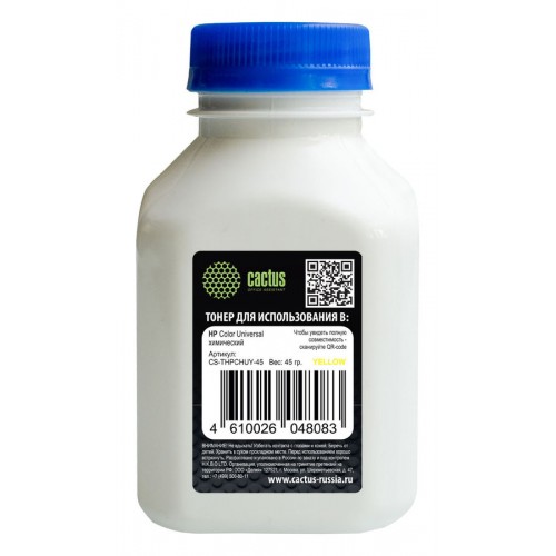 Тонер Cactus CS-THPCHUY-45 желтый флакон 45гр. 