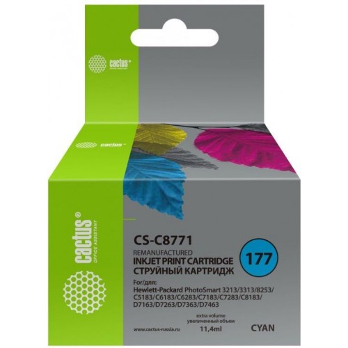 Картридж струйный Cactus CS-C8771 №177 голубой (11.4мл) 
