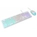 Игровой комплект DIALOG KMGK-1707U WHITE Gan- Kata - клавиатура + опт. мышь с RGB подсветкой