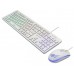 Игровой комплект DIALOG KMGK-1707U WHITE Gan- Kata - клавиатура + опт. мышь с RGB подсветкой