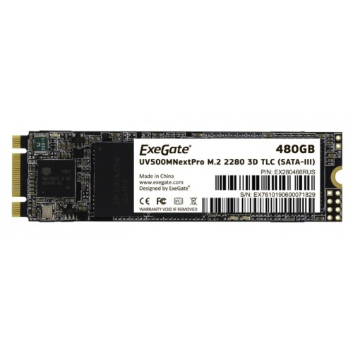 SSD диск ExeGate UV500MNextPro 480 Gb M.2 2280 3D TLC (SATA-III)