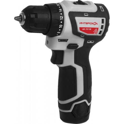 Дрель-шуруповерт Интерскол ДА-10/12В 12Вт аккум. патрон:быстрозажимной (кейс в комплекте) (687.2.2.70)