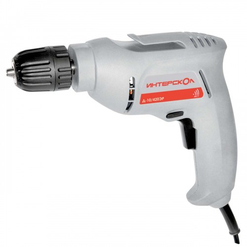 Дрель безударная Интерскол Д-10/420ЭР Промо 400Вт патрон:быстрозажимной реверс