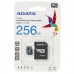 Флеш Карта Памяти (MicroSDXC) 256GB A-Data Premier UHS-I +SDадап. R100/W25MB/s AUSDX256GUICL10A1-RA1