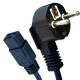 Кабель питания IEC320 (m) евровилка, 1.8м, черный