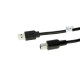 Кабель USB 2.0 Am-microBm GOLD 2A Square connector 1m, black