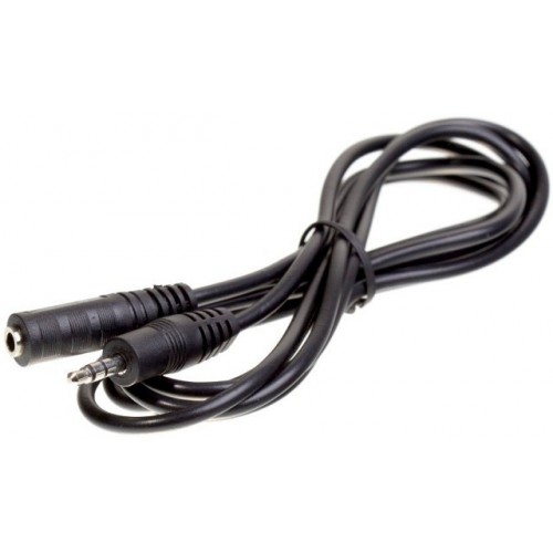 Кабель-удлинитель Jack 3.5мм F-M VCOM 1.8м, стерео, black