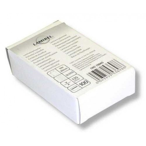 Плёнка глянцевая 125 mk Fellowes Lamirel (100шт.) 54x86мм, для ламинирования