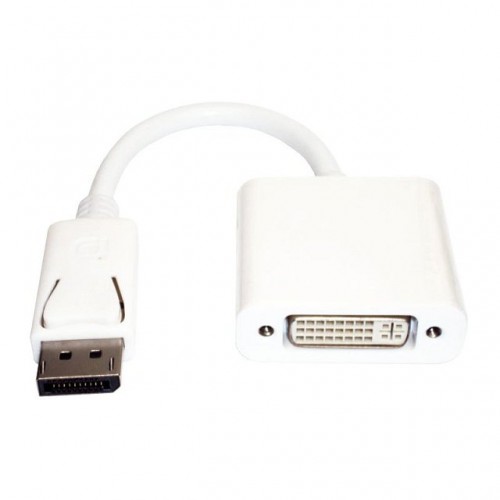 Переходник DisplayPort (20M) -> DVI (19F) Gembird, белый (A-DPM-DVIF-002-W)
