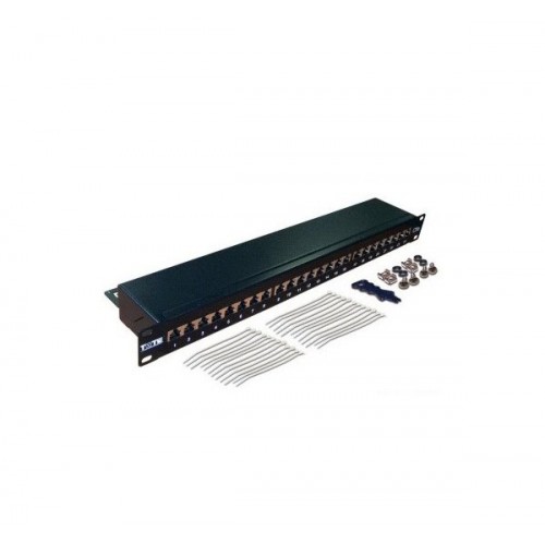 Патч-панель TWT 24 порта, STP, 1U55, 00USD,  кат.5E (TWT-PP24STP)