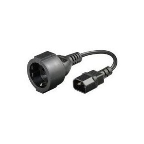 Кабель переходник питания C14M -> CEE 7/4F  0.15м, 10А, black (PC-SFC14M-01)