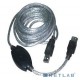 Кабель USB 2.0 Am-Af-repeater VCOM, удлинитель активный 25м, (VUS7049-25m)