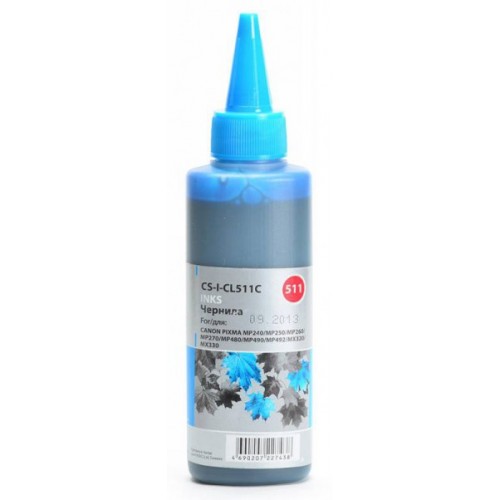 Чернила для струйных картриджей Canon CL-511C, Cyan (CACTUS) 0,1л