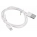 Кабель USB 2.0 Am BURO Lightning 0.8м, белый